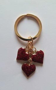 Hovedbilde Veskepynt 3 Røde Hjerter 